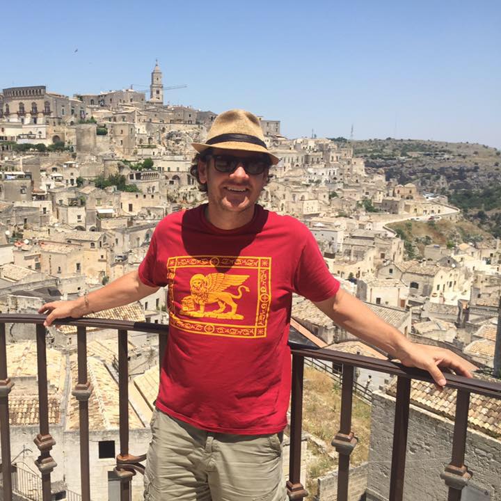 Taking time for a selfie while traveling in Matera, Italy.