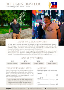 The Cajun Traveler Media Kit 2 Denver