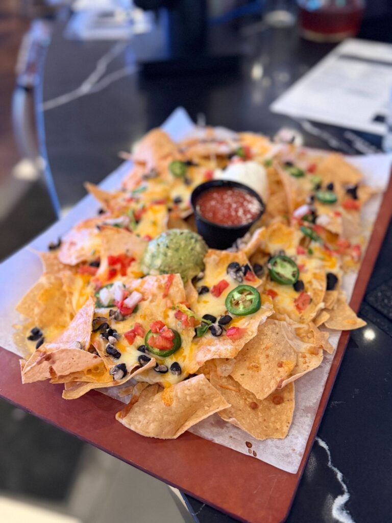 Nachos at Sports & Social inside Live! Casino and Hotel Louisiana